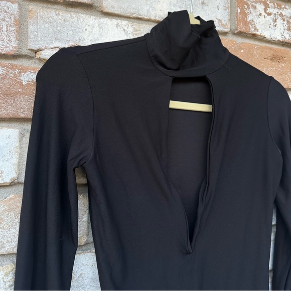 Alix NYC Plunge Neckline Turtleneck Bodysuit - Picture 2 of 9
